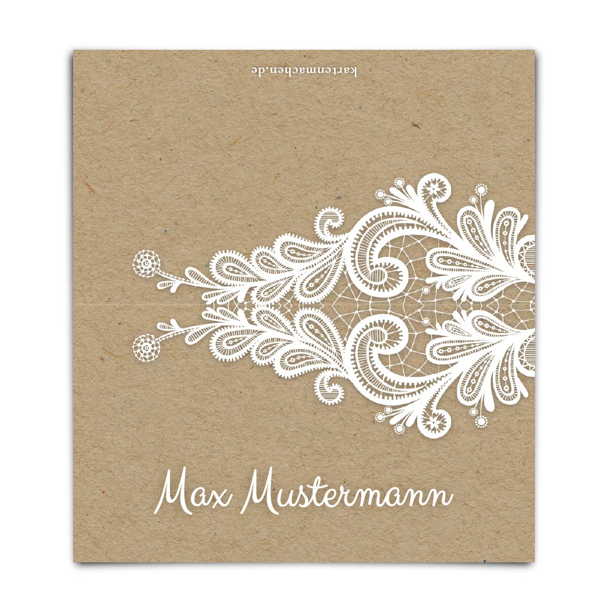 Tischkarten zur Hochzeit - Rustikal Kraftpapier