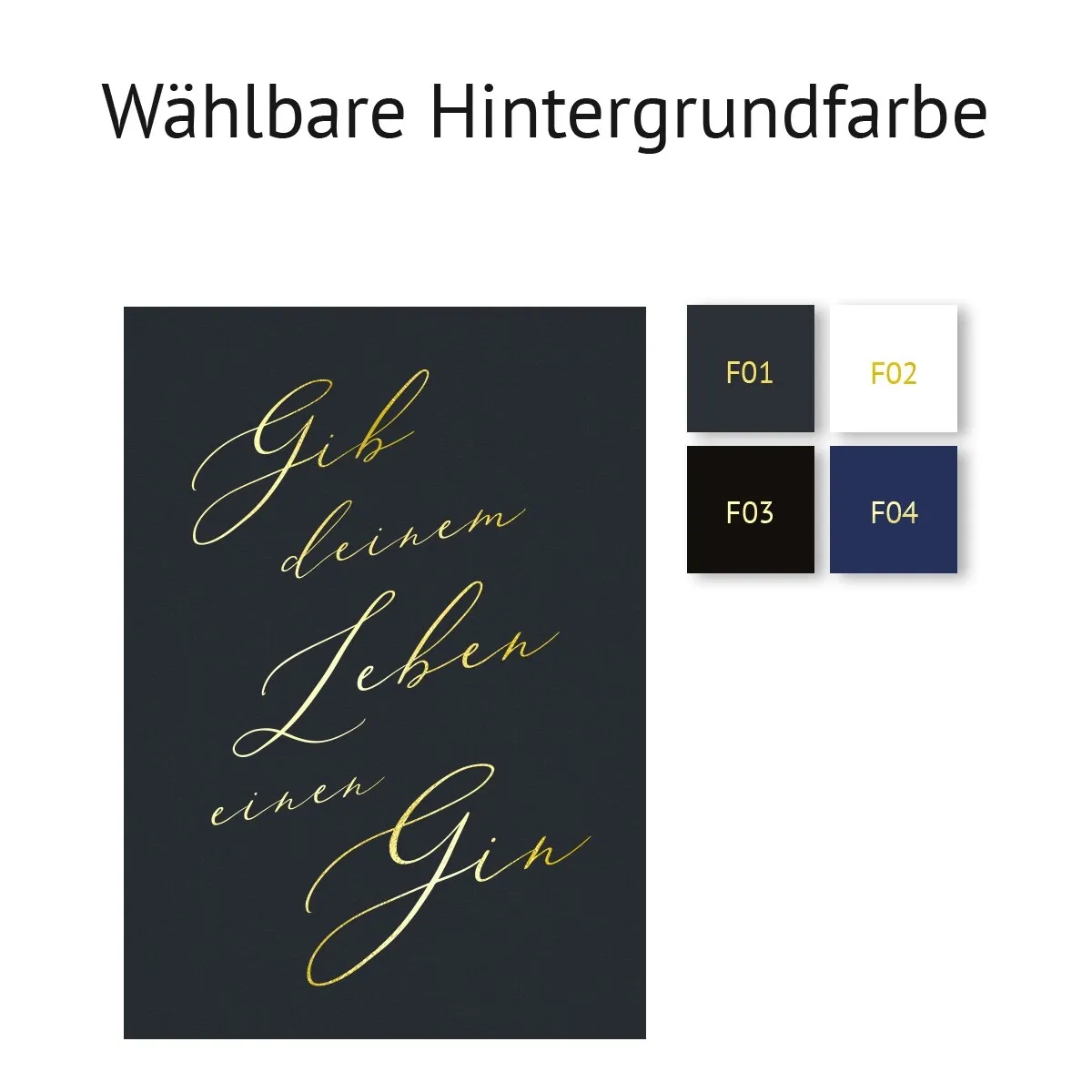 Personalisiertes Kunstdruck Poster mit Heißfolienprägung - Spruch