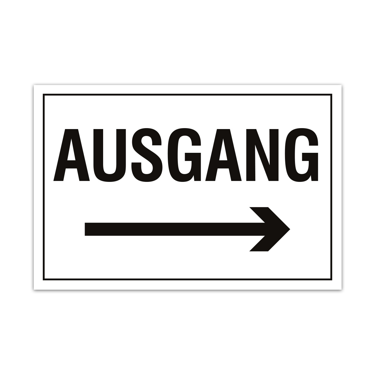 Aluverbund Schild - Ausgang rechts