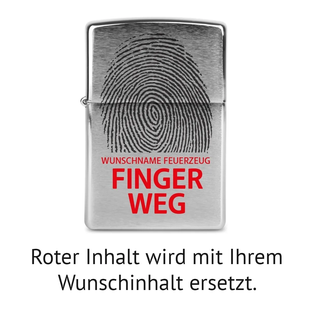 Zippo Sturmfeuerzeug Chrom - Finger weg