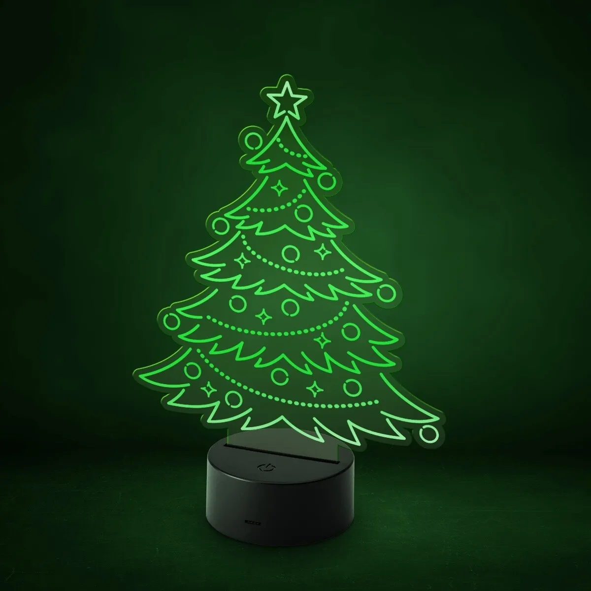 Acrylglasschild LED-Lampe - Weihnachtsbaum