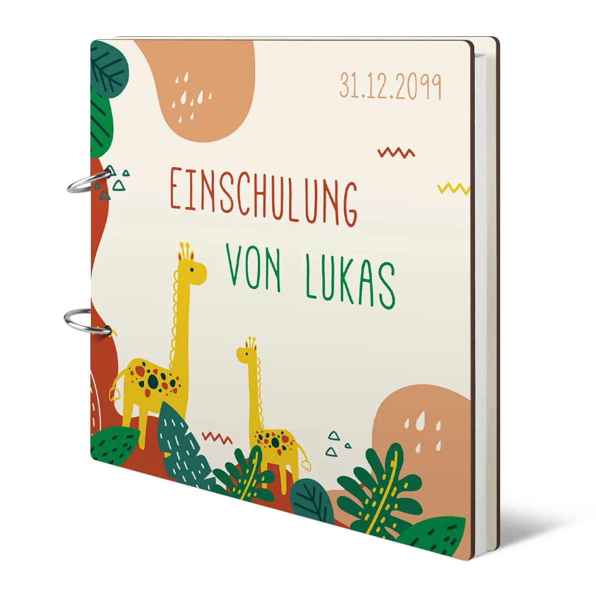 Personalisiertes Einschulung Gästebuch - Wachsen wie eine Giraffe