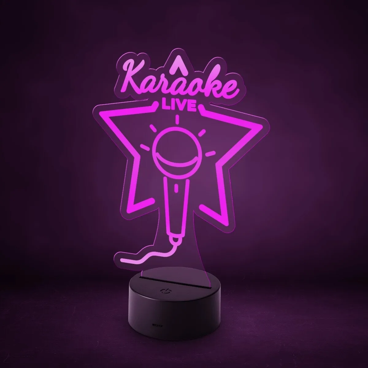 Acrylglasschild LED-Lampe - Karaoke