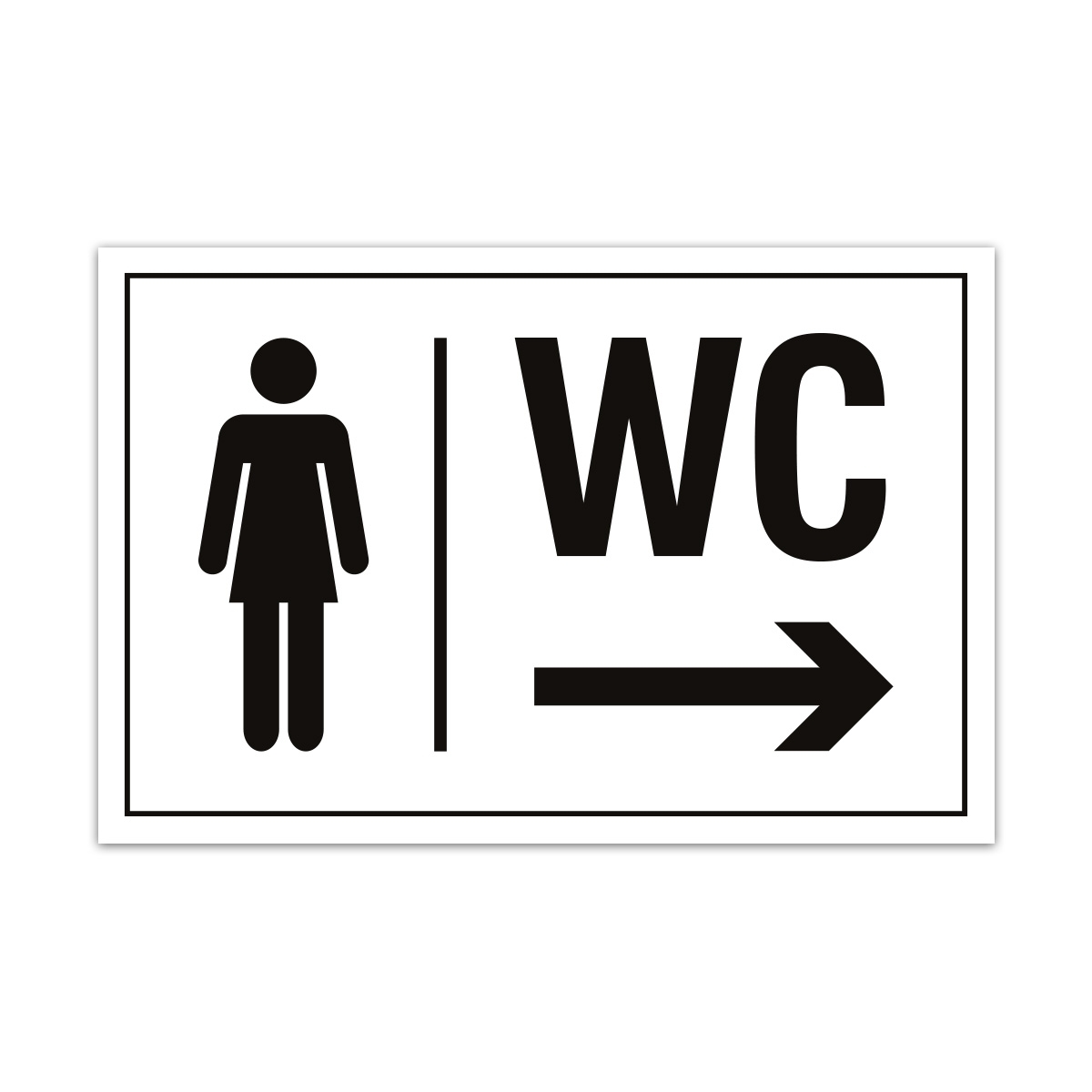 Aluverbund Schild - Frauen WC rechts