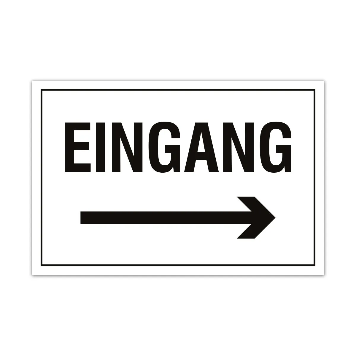 Aluverbund Schild - Eingang rechts