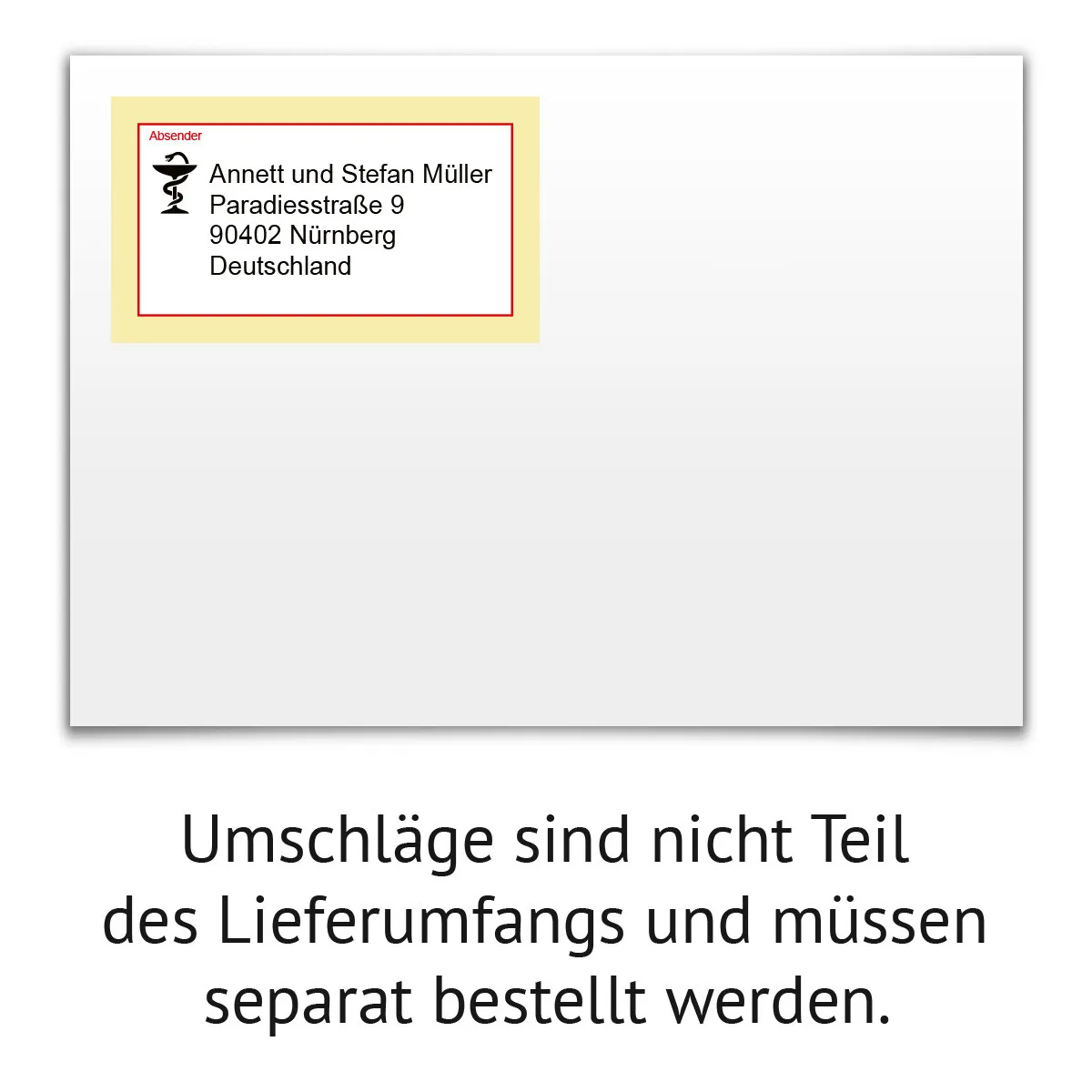Absenderaufkleber - Krankschreibung