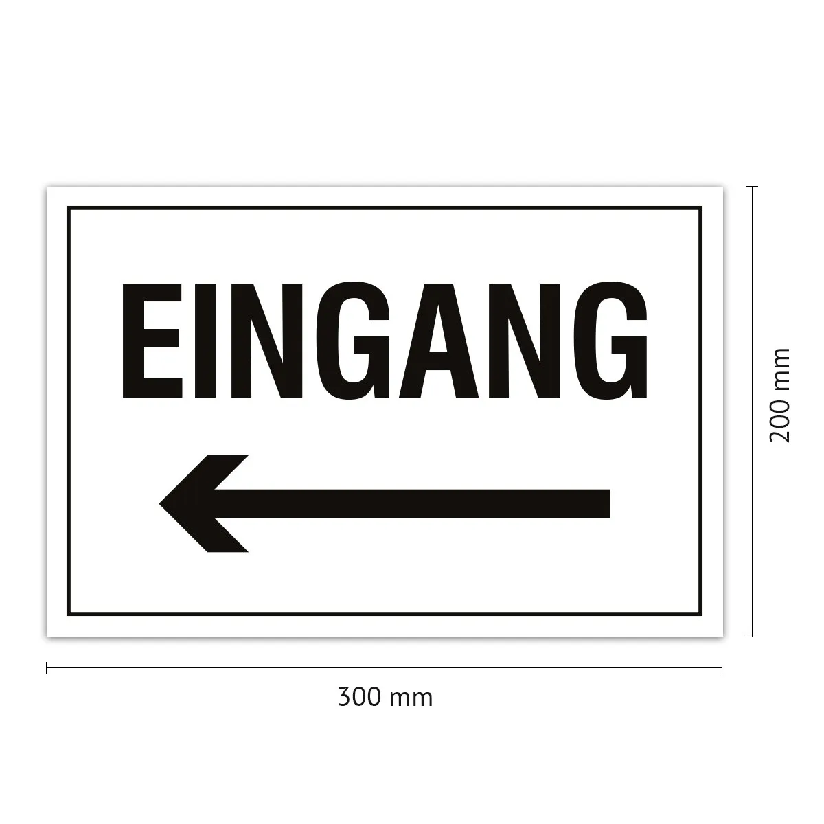 Aluverbund Schild - Eingang links