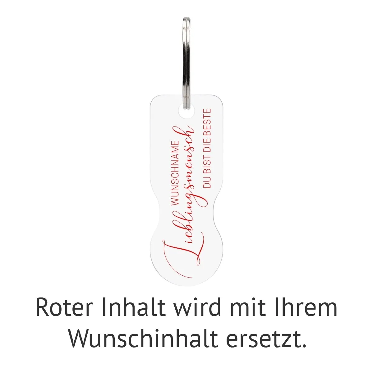 Personalisierter Acrylglas Einkaufswagenlöser Schlüsselanhänger - Lieblingsmensch