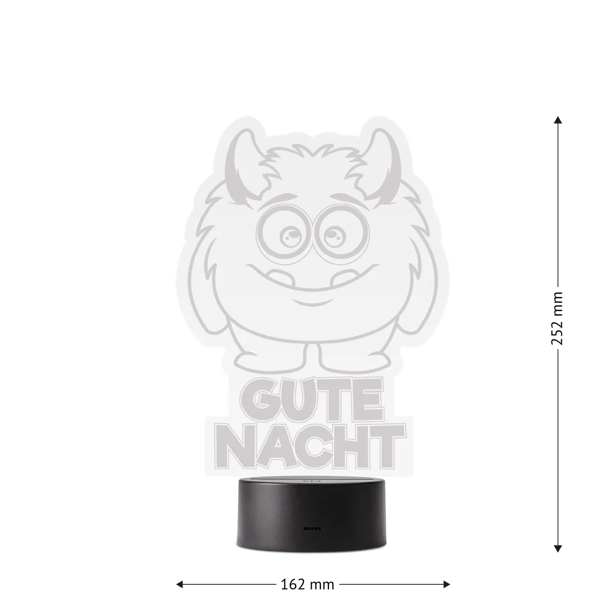 Acrylglasschild LED-Lampe - Monster Nacht