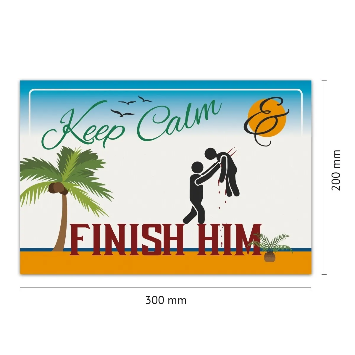 Aluverbund Schild witzig - Keep calm and finish him 2