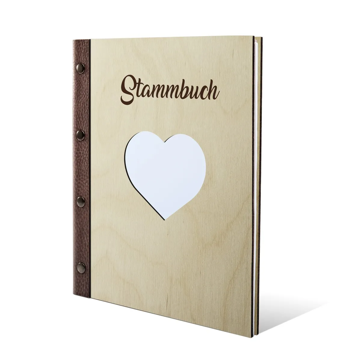 Stammbuch Birkensperrholz Stammbuchformat - Herz