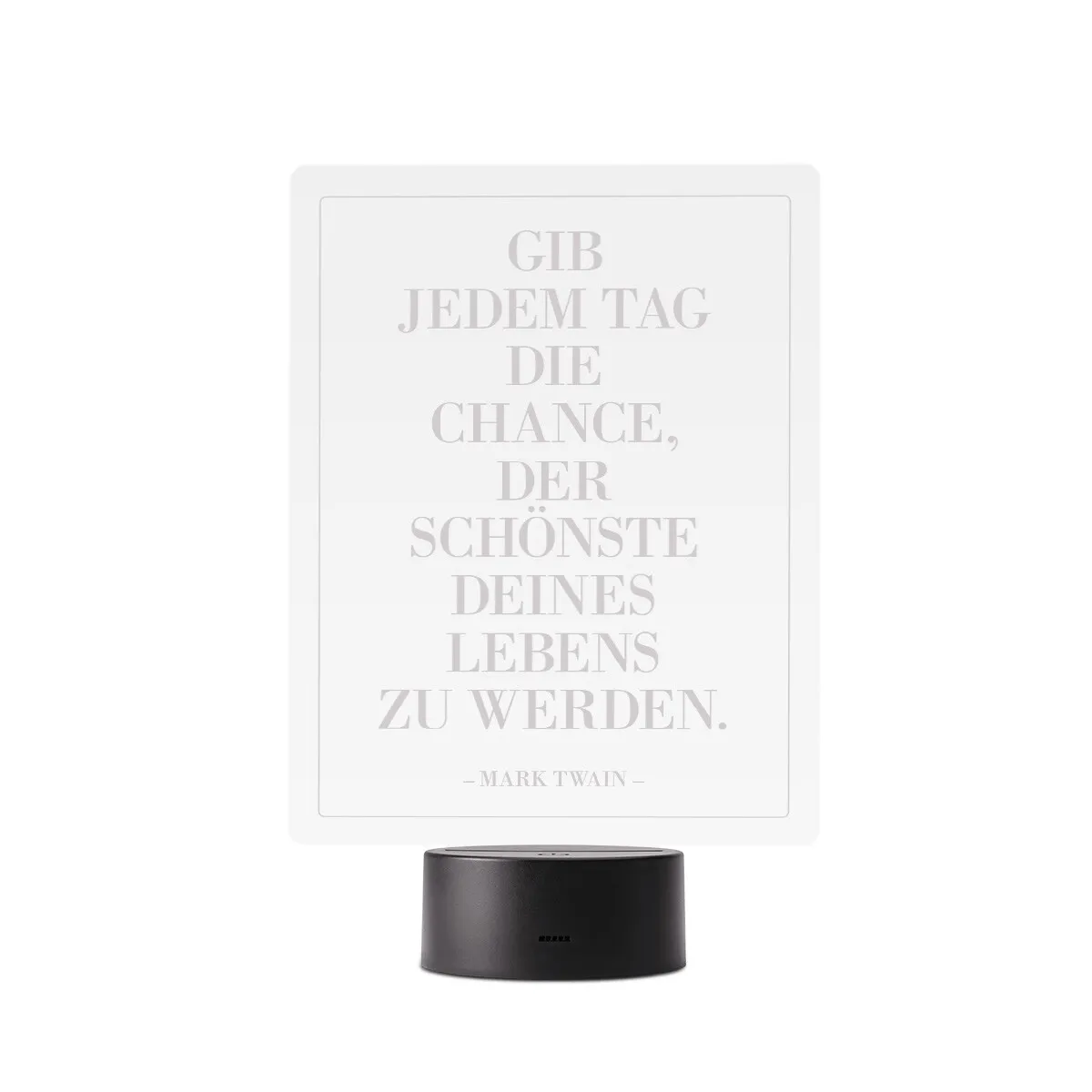 Acrylglasschild LED-Lampe personalisiert - Zitat