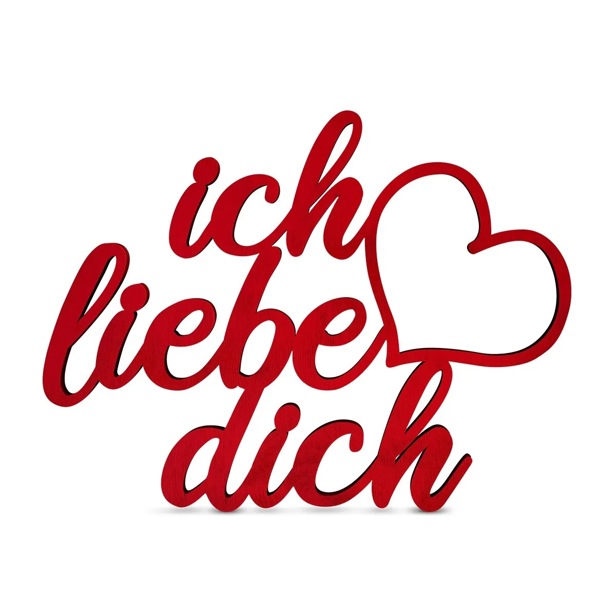 Holz Schriftzug Deko - Ich liebe Dich