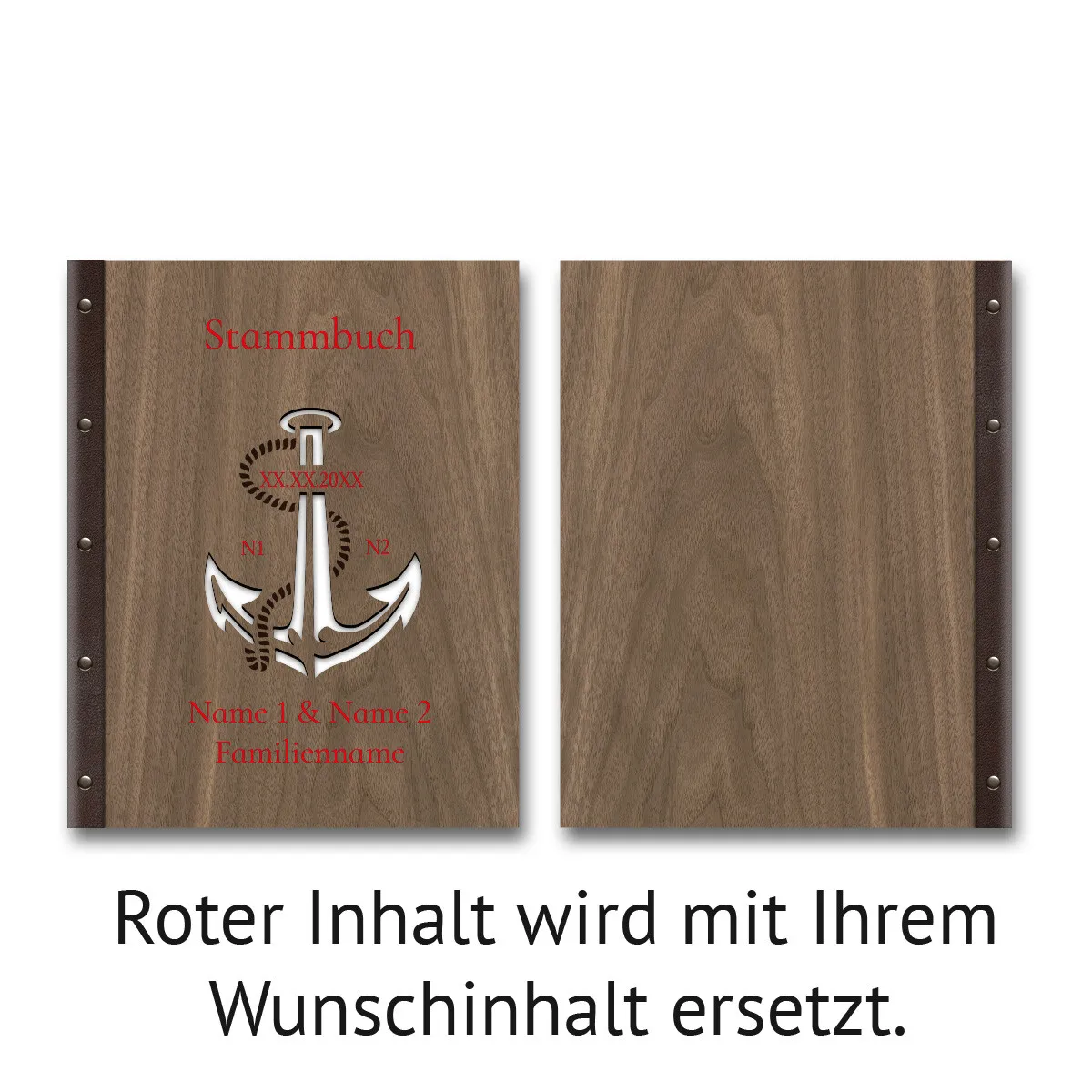 Personalisiertes Stammbuch - Anker