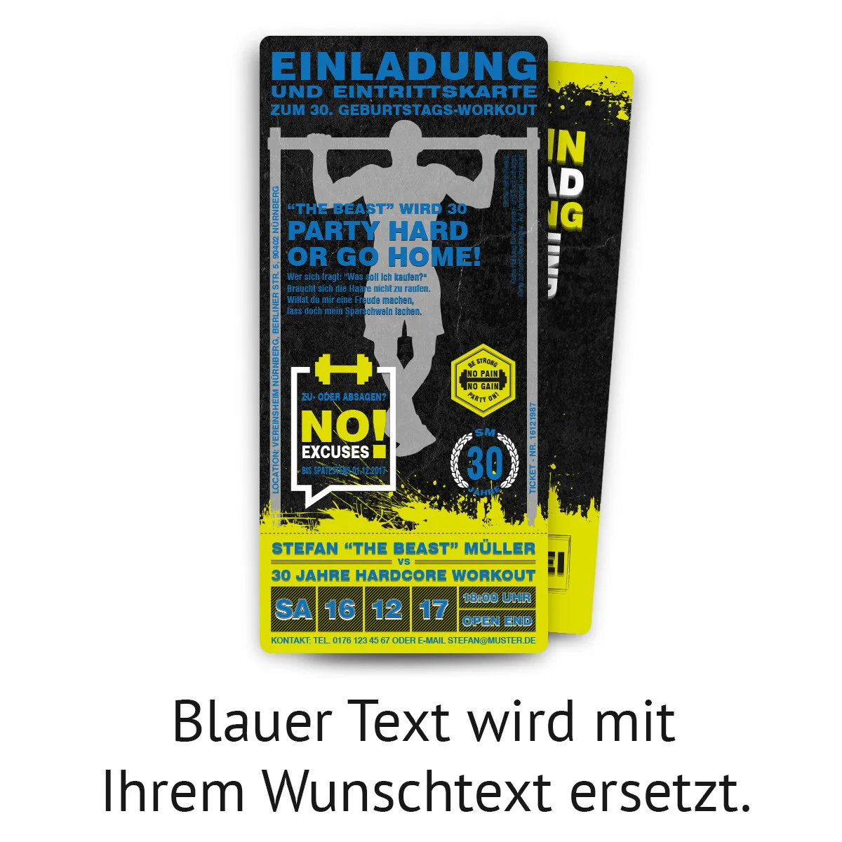 Einladung als Eintrittsticket - Kraftsport Fitness