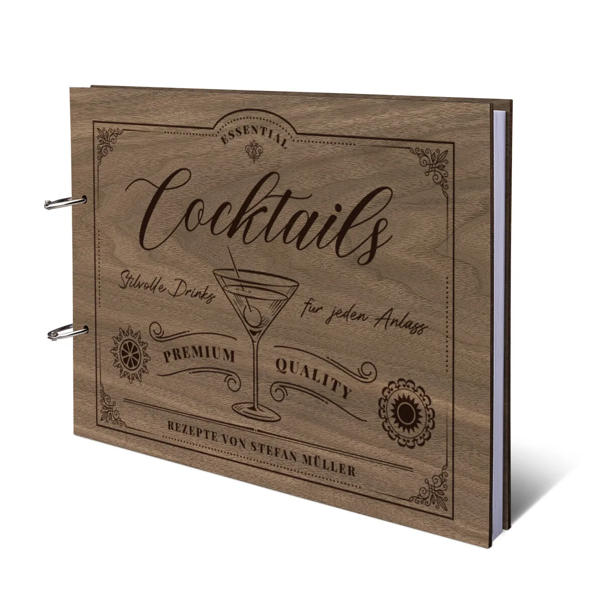 Personalisiertes Kochbuch Rezeptbuch  A4 - Cocktail