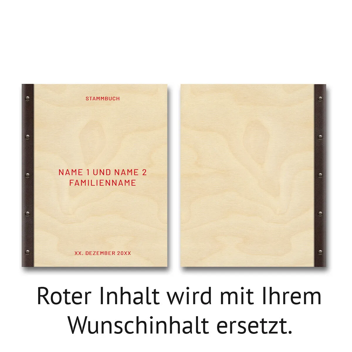 Personalisiertes Stammbuch - Schlicht