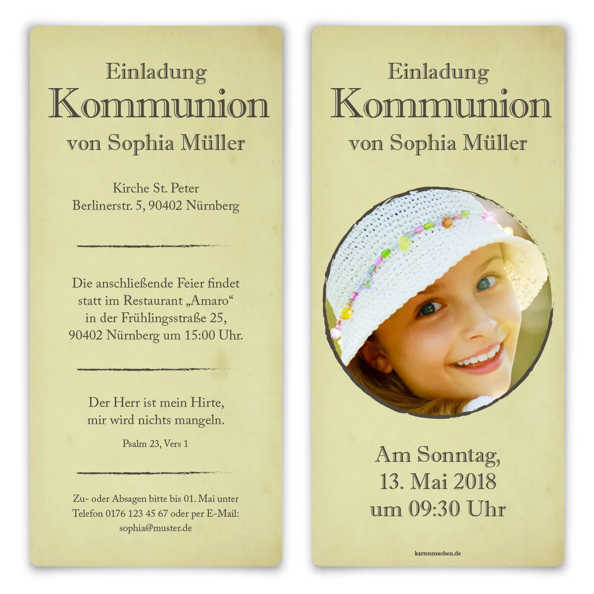 Kommunion Einladungskarten - Seelenliebe