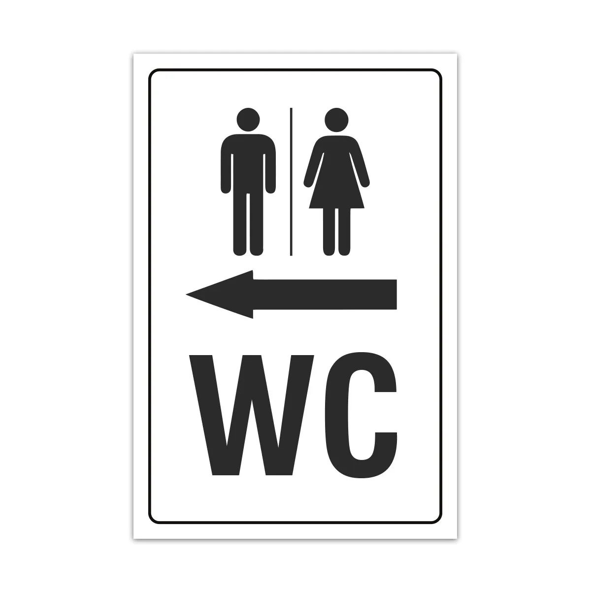 Aluverbund Schild - WC Damen und Herren links