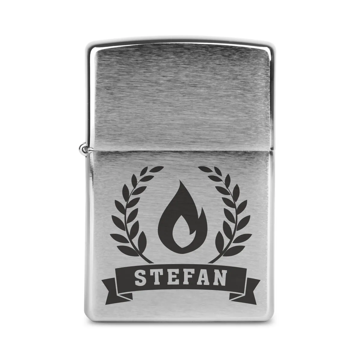 Zippo Sturmfeuerzeug Chrom - Lorbeerkranz