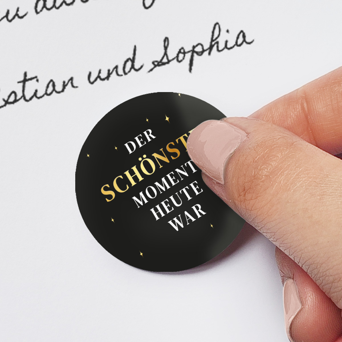 Hochzeit Gästebuch Sticker 40 Fragen - VIP