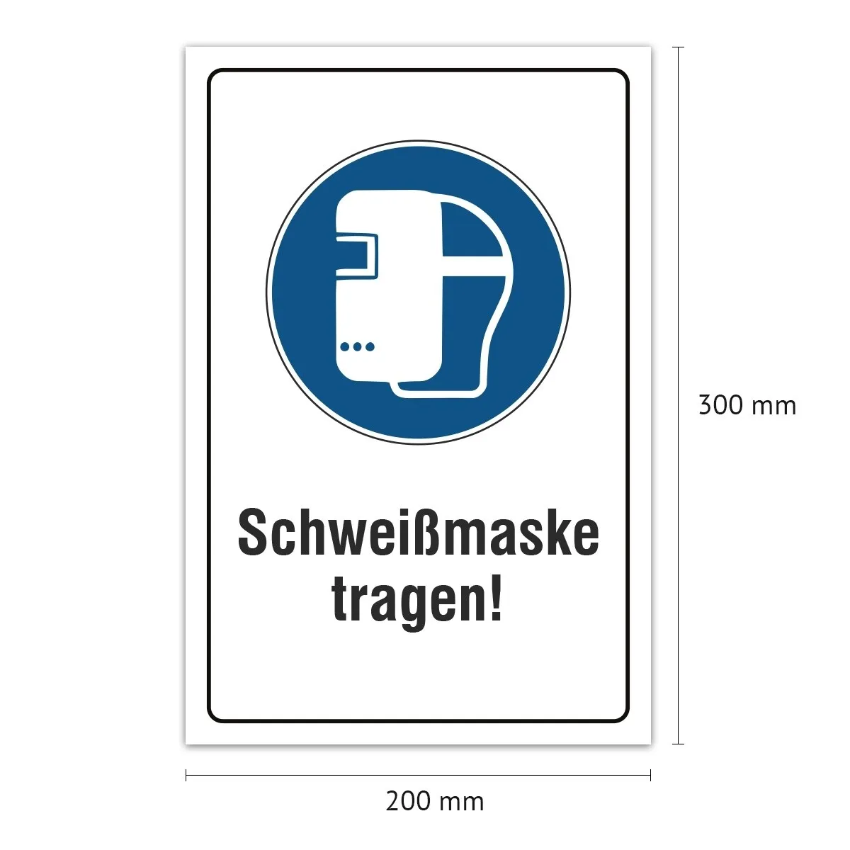 Aluverbund Schild - Schweißmaske tragen