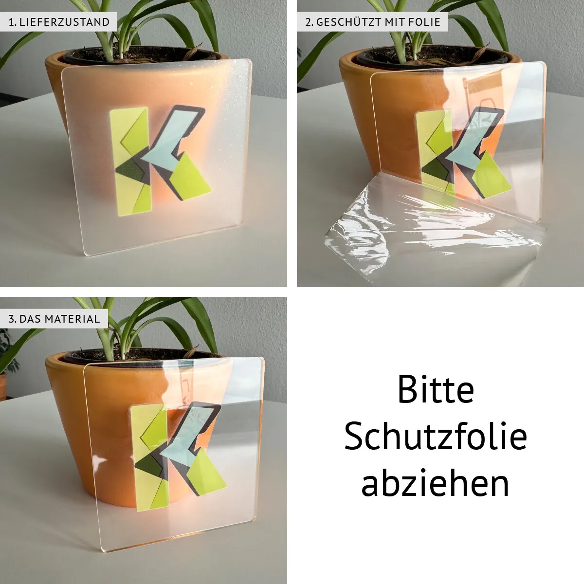 Personalisierter Acrylglas Kalender - Monatsplaner