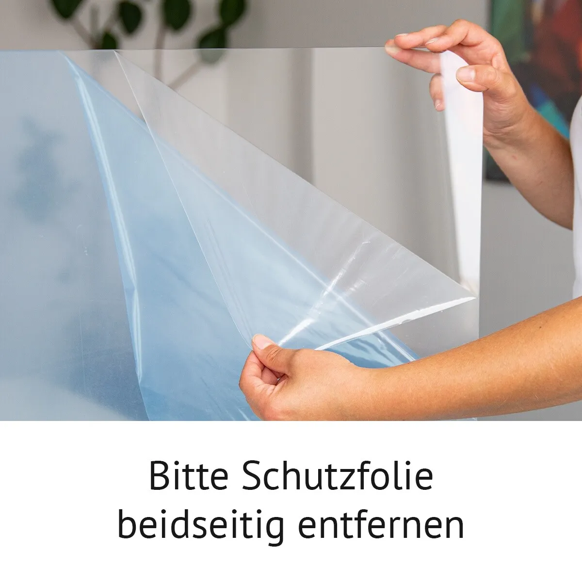 Spuckschutz als Tischtrenner aus Acrylglas (Größe wählbar)