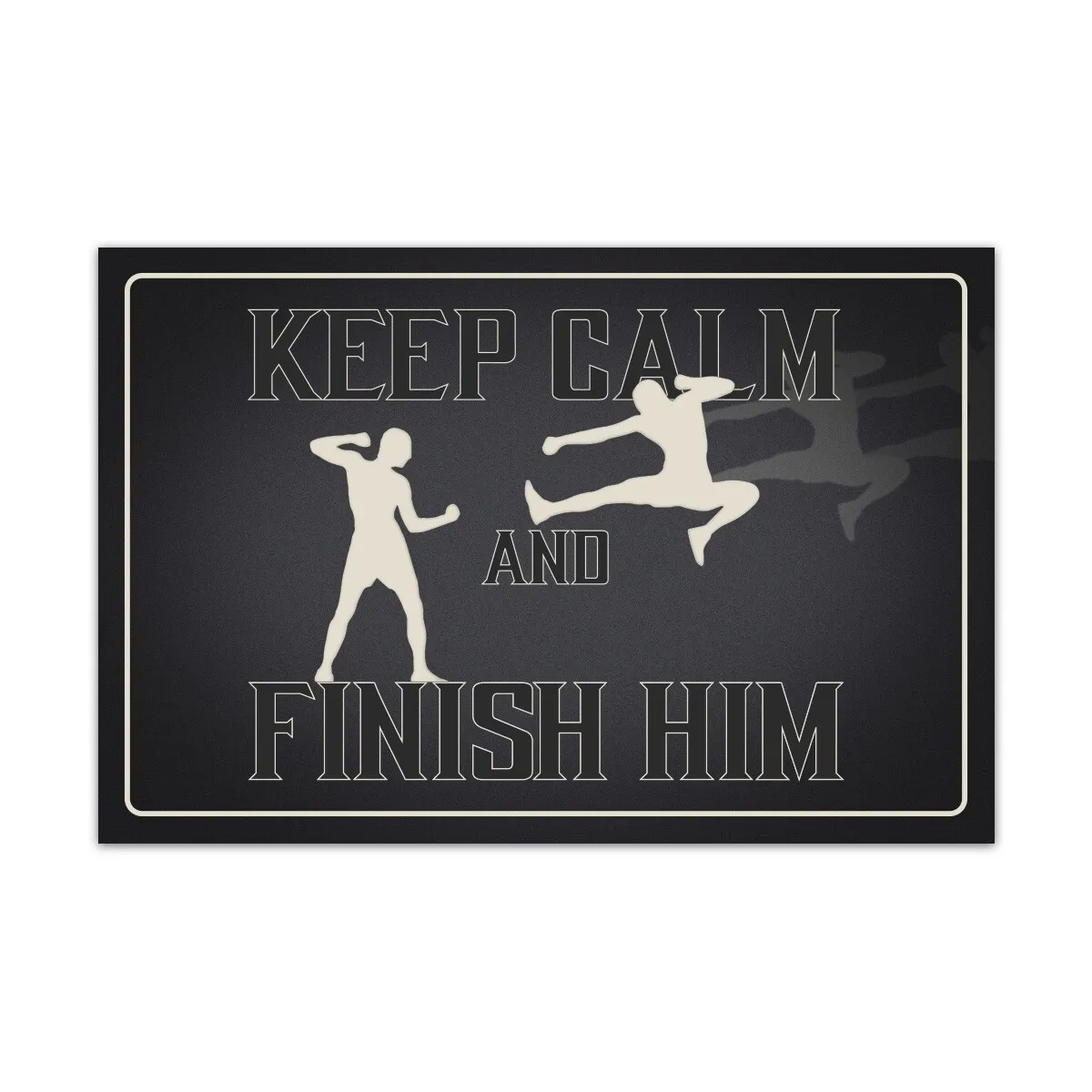 Aluverbund Schild witzig - Keep calm and finish him 1