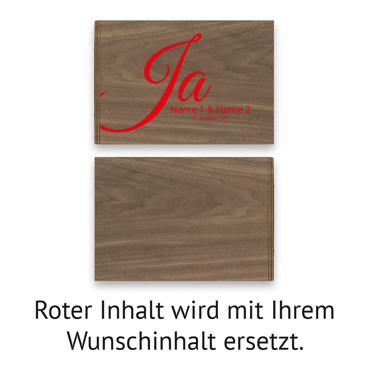 Personalisiertes Hochzeit Gästebuch A4 - Ja