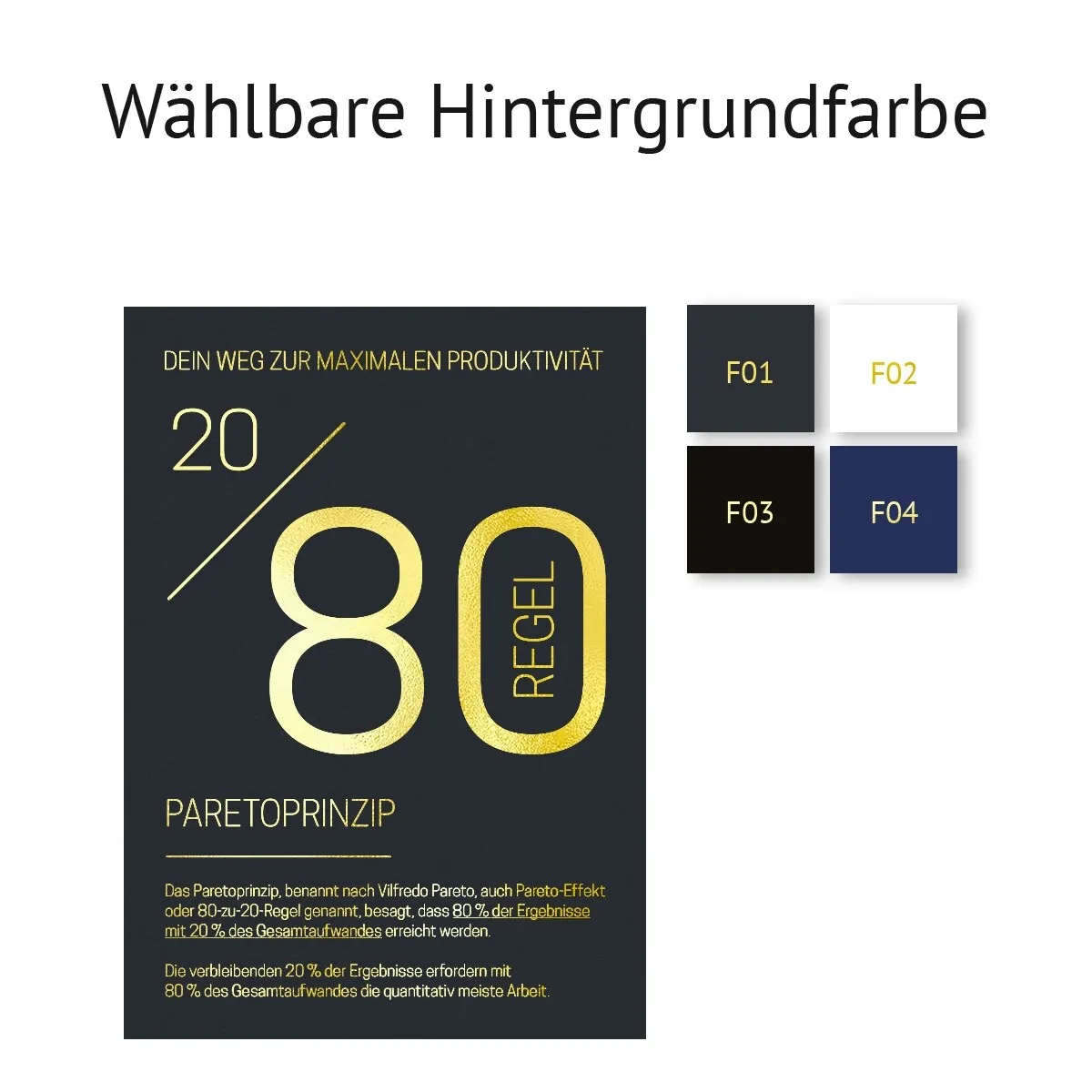 Kunstdruck Poster mit Heißfolienprägung - 20/80