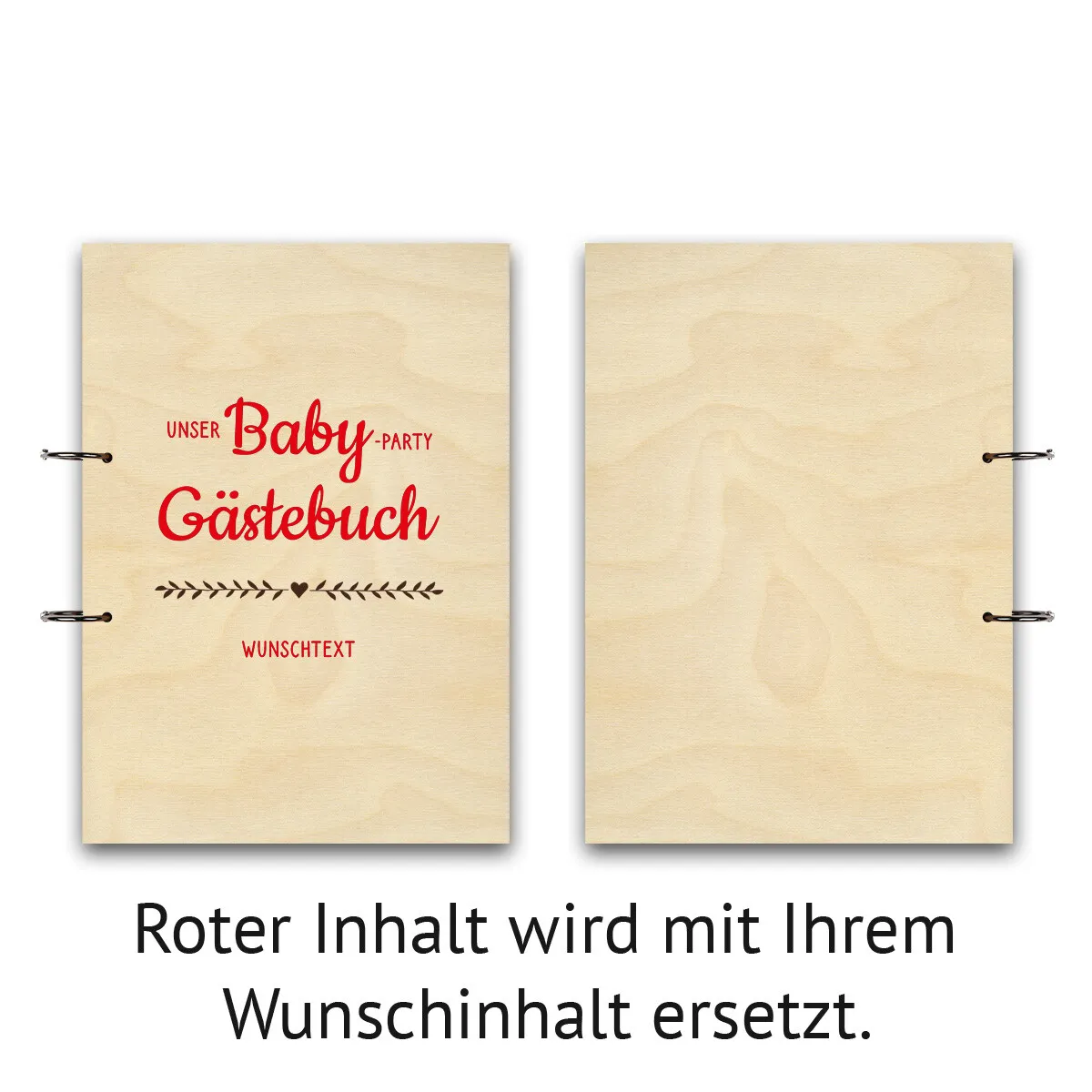 Personalisiertes Geburt Gästebuch A4 - Babyparty