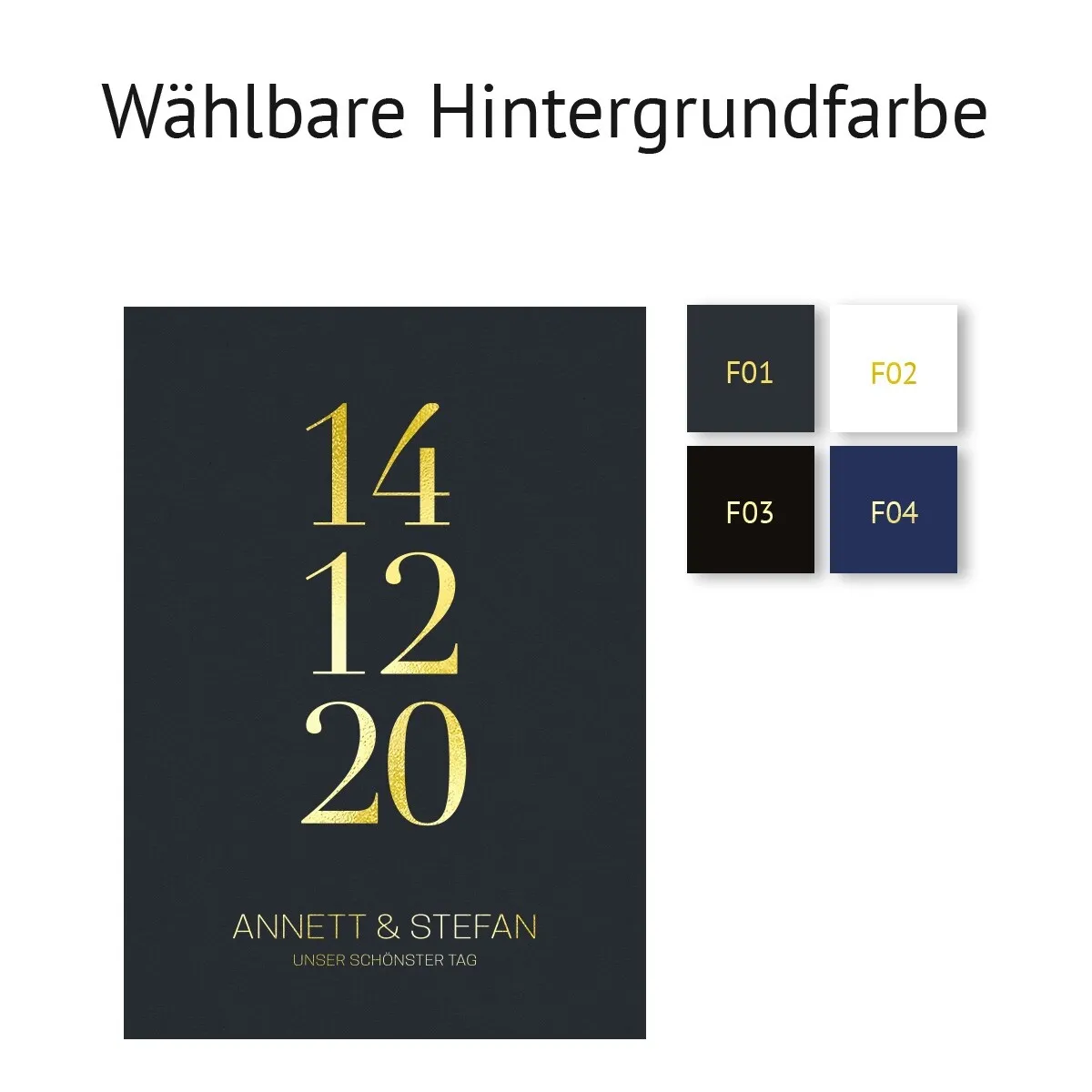 Personalisiertes Kunstdruck Poster mit Heißfolienprägung - Schönster Tag