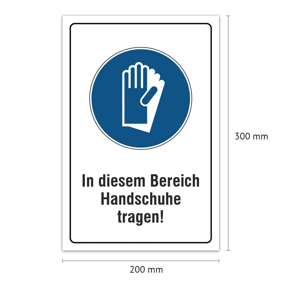 Aluverbund Schild - Handschuhe tragen