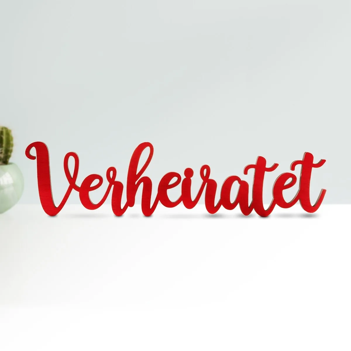 Holz Schriftzug Deko - Verheiratet