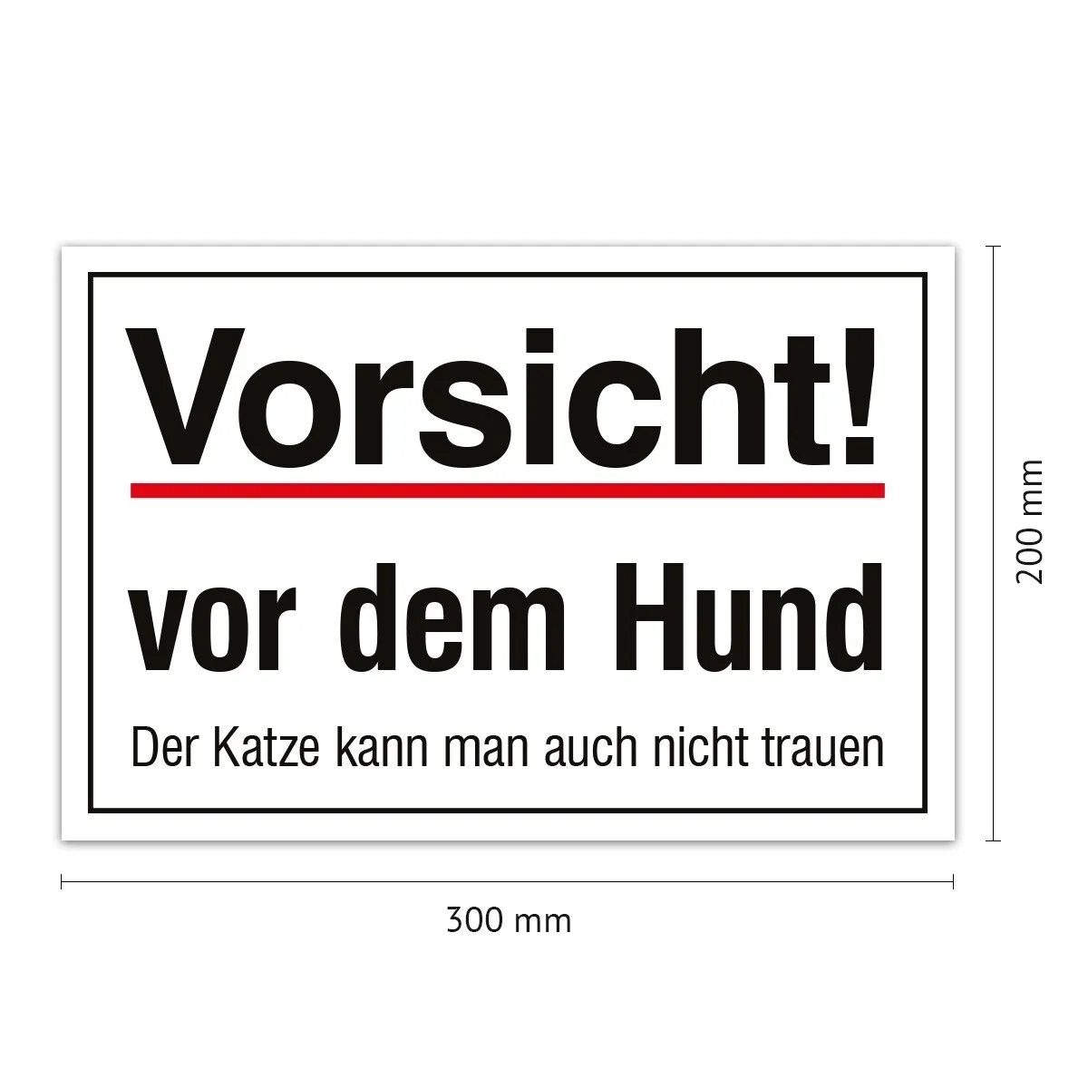 Aluverbund Schild - Vorsicht Hund