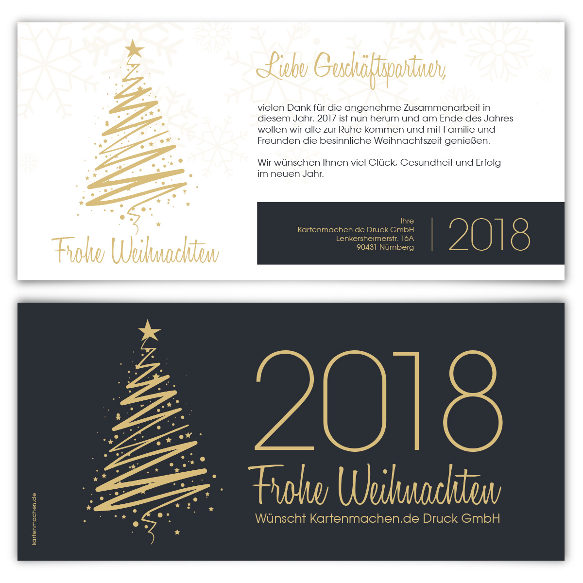 Firmen Weihnachtskarten - Elegante Weihnacht