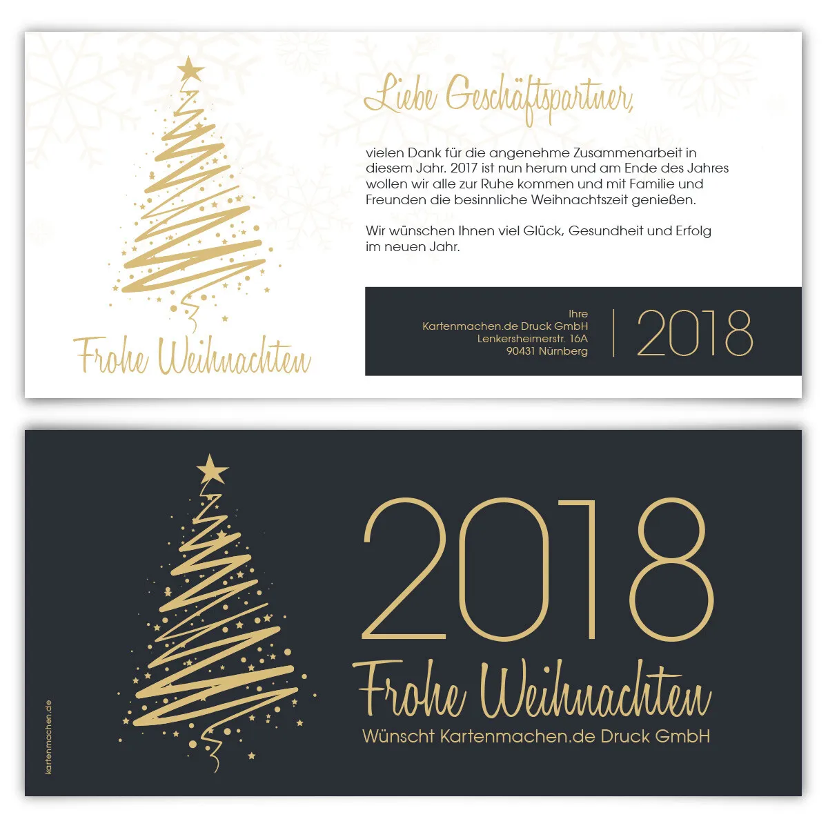 Firmen Weihnachtskarten - Elegante Weihnacht