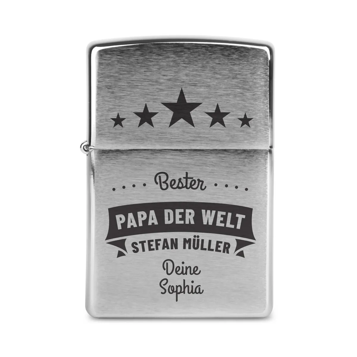 Zippo Sturmfeuerzeug Chrom - 5 Sterne