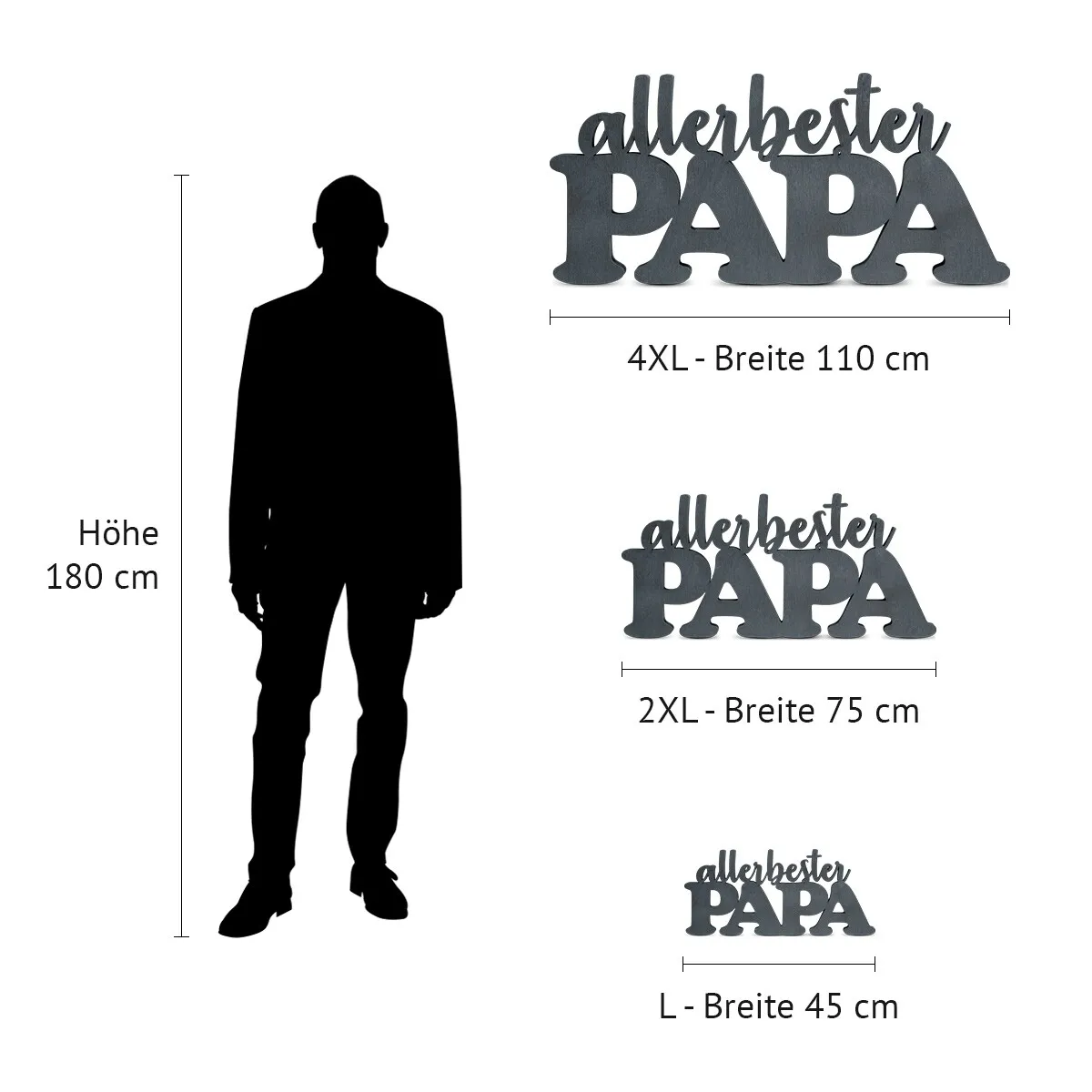 Holz Schriftzug Deko - Allerbester Papa