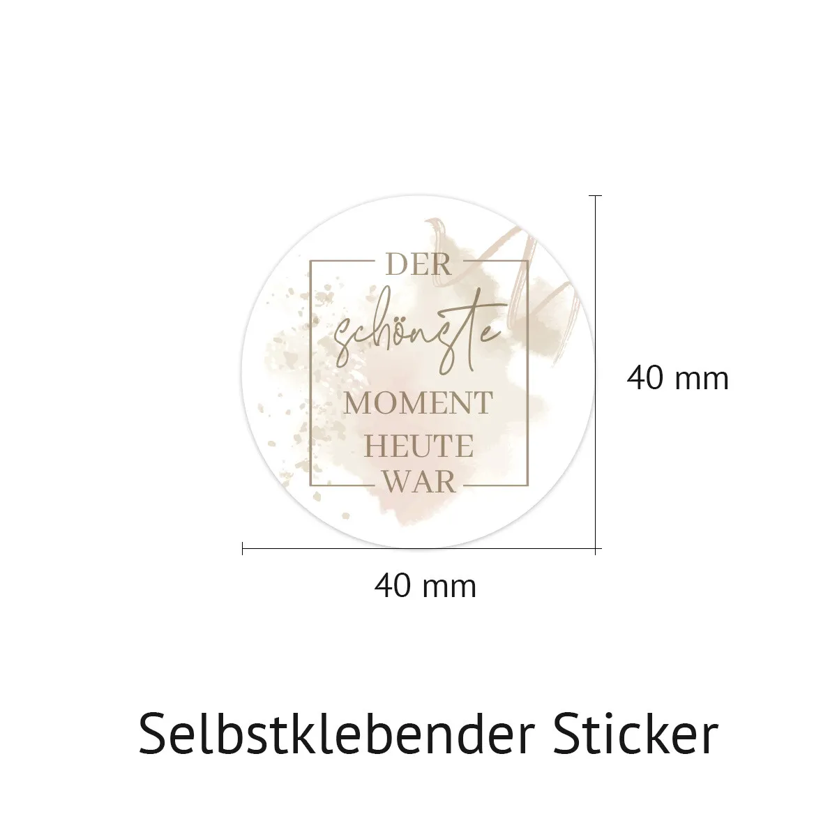 Hochzeit Gästebuch Sticker 40 Fragen - Aquarell