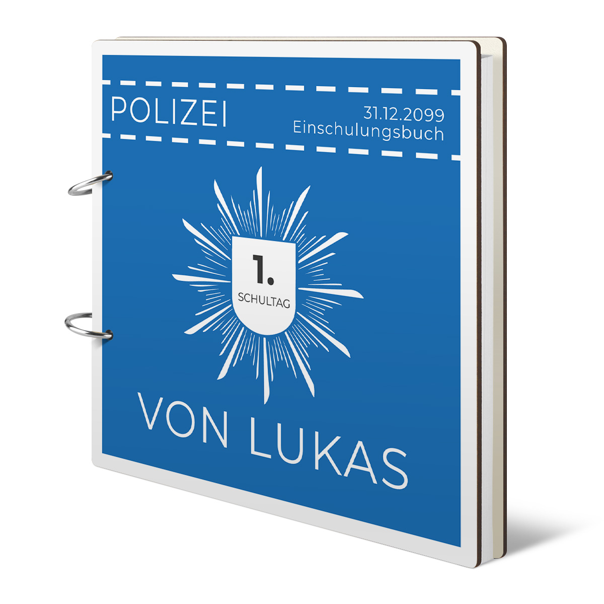 Personalisiertes Einschulung Gästebuch - Polizeivorladung