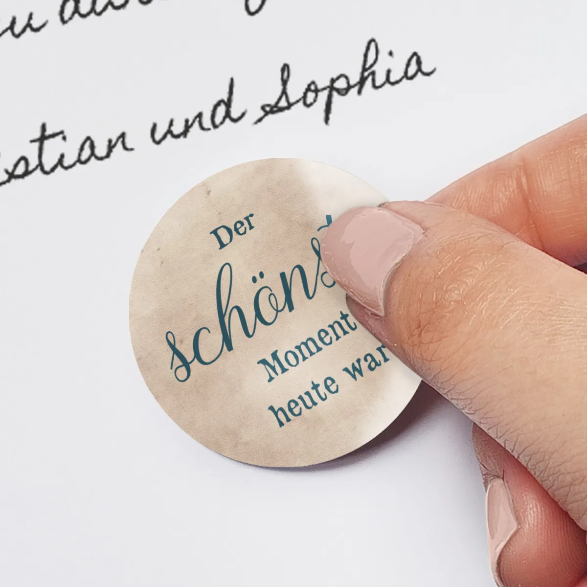 Hochzeit Gästebuch Sticker 40 Fragen - Maritim