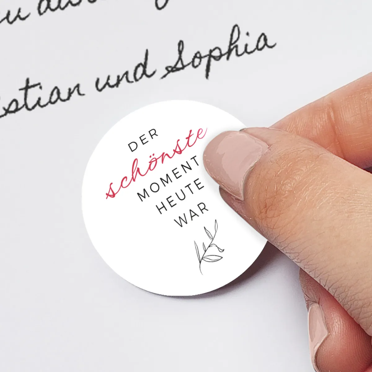 Hochzeit Gästebuch Sticker 40 Fragen - Modern Botanical