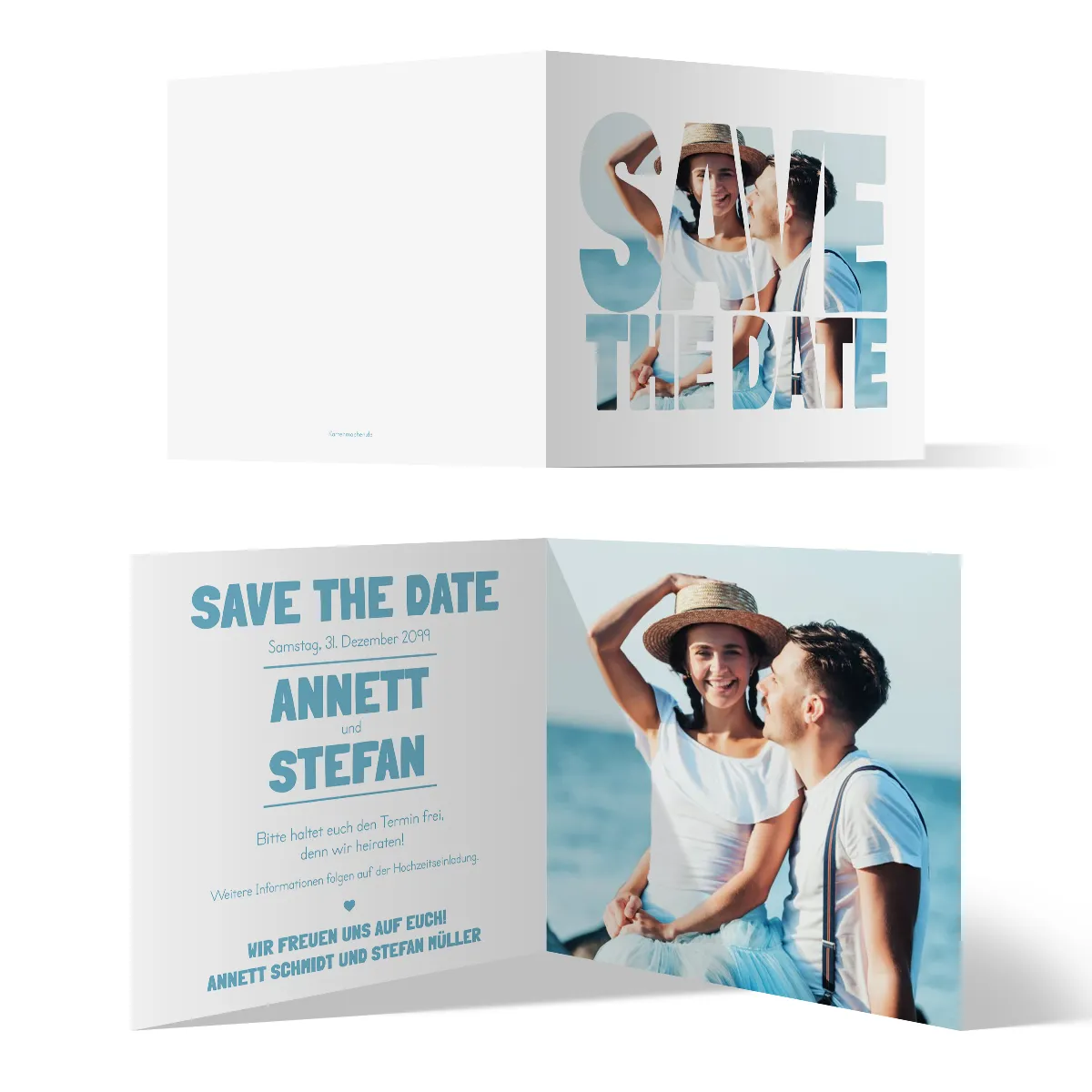 Save the Date Karten - Fotoschrift