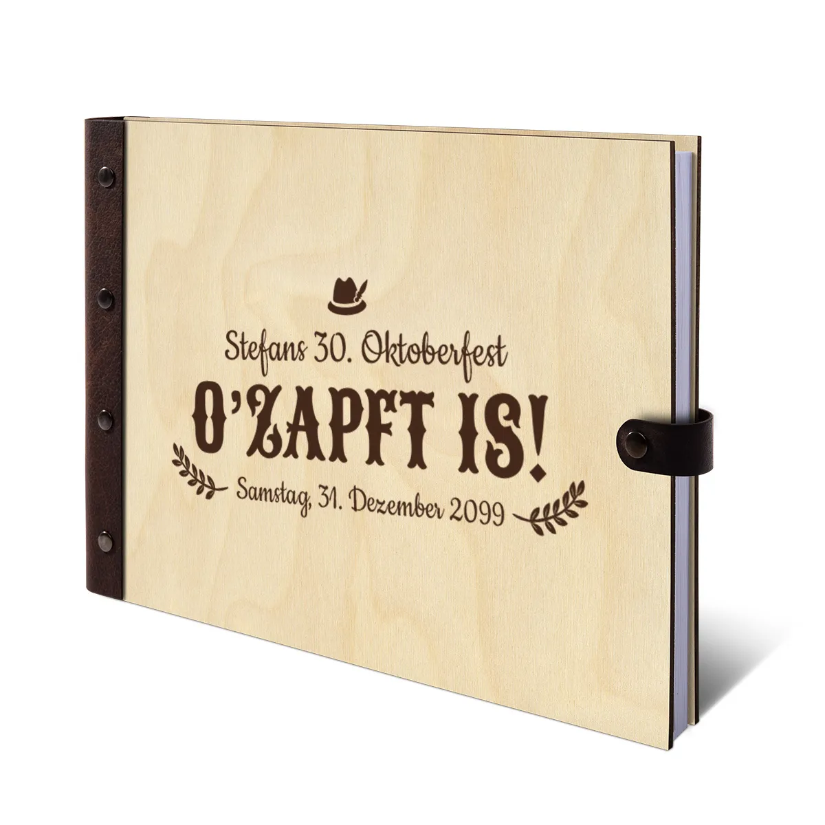Personalisiertes Geburtstag Gästebuch A4 - Ozapft is