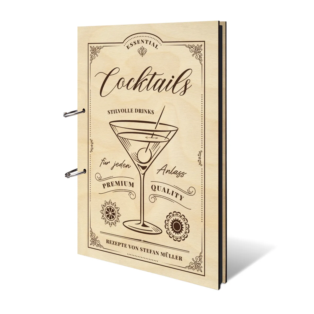 Personalisiertes Kochbuch Rezeptbuch  A4 - Cocktail