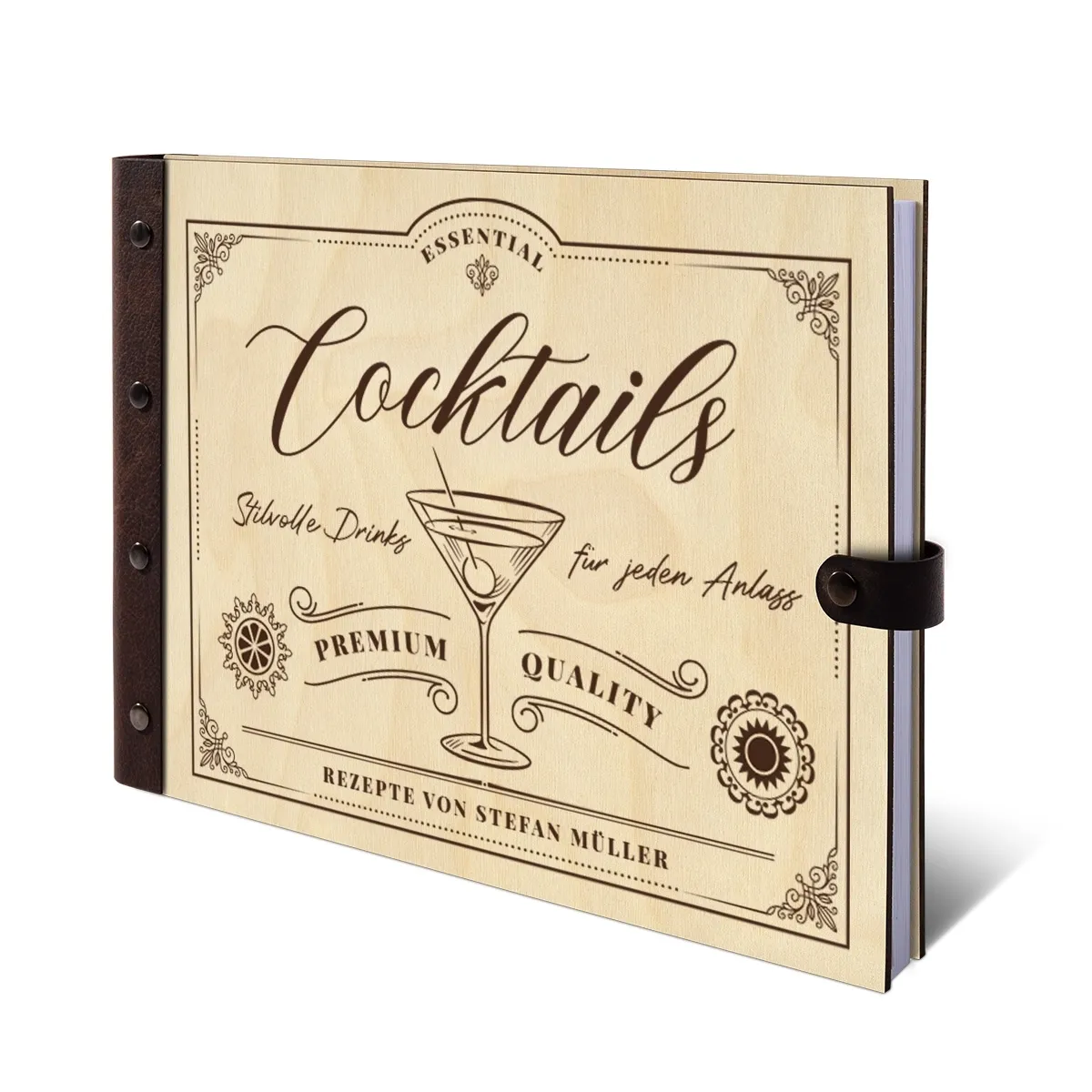 Personalisiertes Kochbuch Rezeptbuch  A4 - Cocktail
