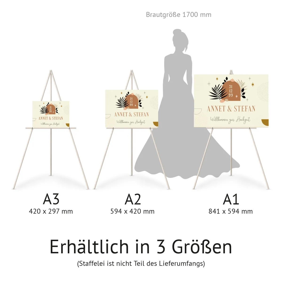 Personalisiertes Willkommensschild zur Hochzeit - Boho Dream