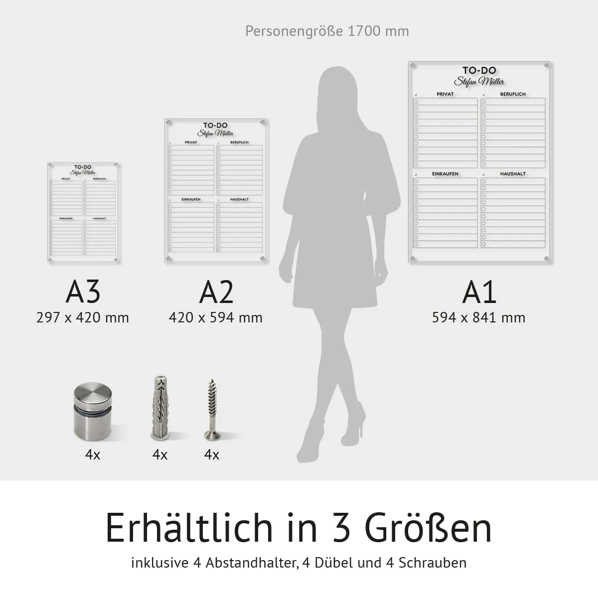 Personalisierte Acrylglas To-Do Liste